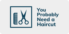 you probably need a haircut logo